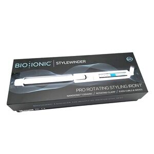 BIO IONIC StyleWinder 1in Rotating Curling Iron Ceramic 440F White Professional